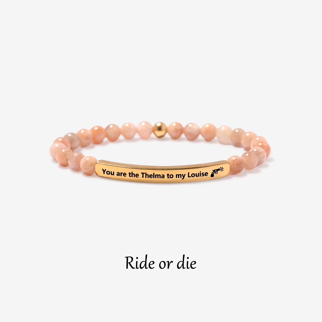 FOR FRIEND - RIDE OR DIE BEAD LETTERING BRACELET