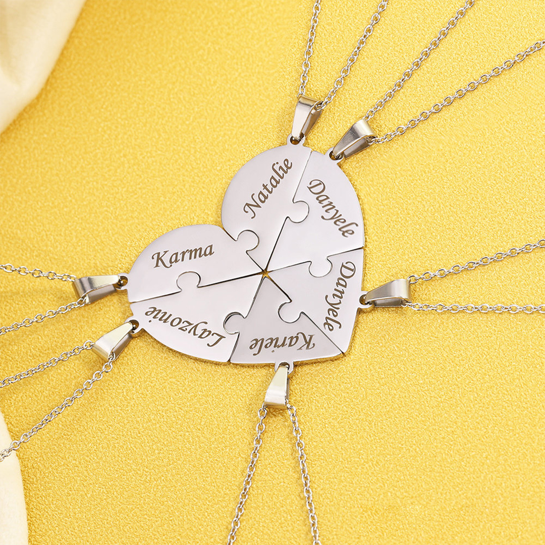 For Mother - Love Puzzle Personalized Name Necklace