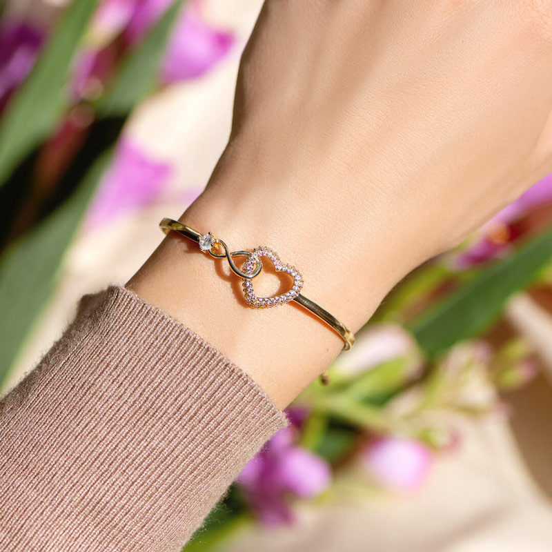 For Daughter - S925 Always Keep Me In Your Heart Infinite Heart Bracelet