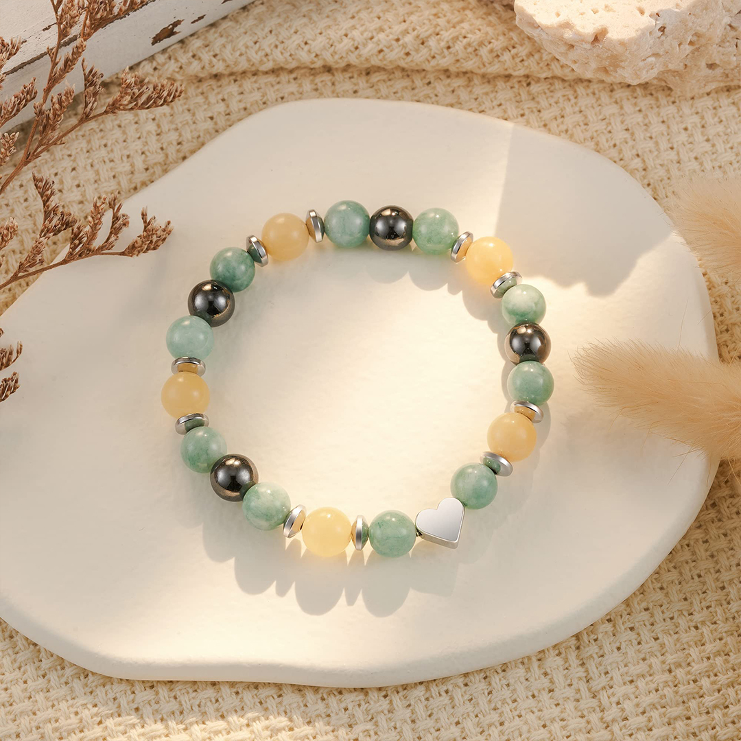 For Daughter - Never Forget How Much I Love You Heart Bead Bracelet