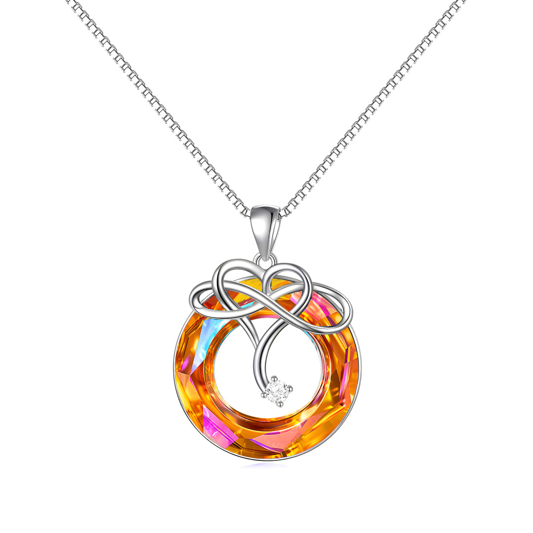 For Daughter-S925 l Will Always Carry You In My Heart Crystal Necklace
