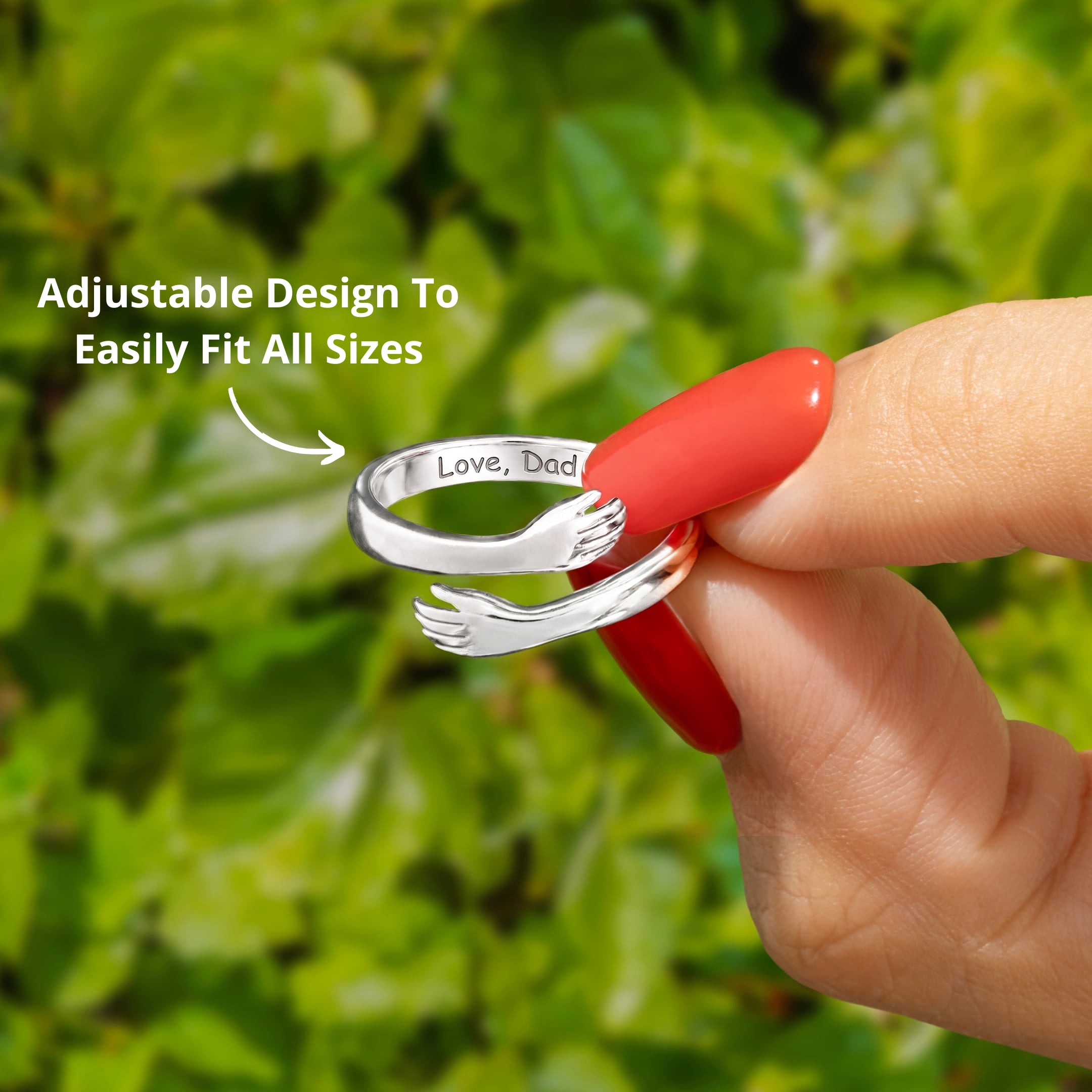 Dad & Daughter Adjustable Hug Ring