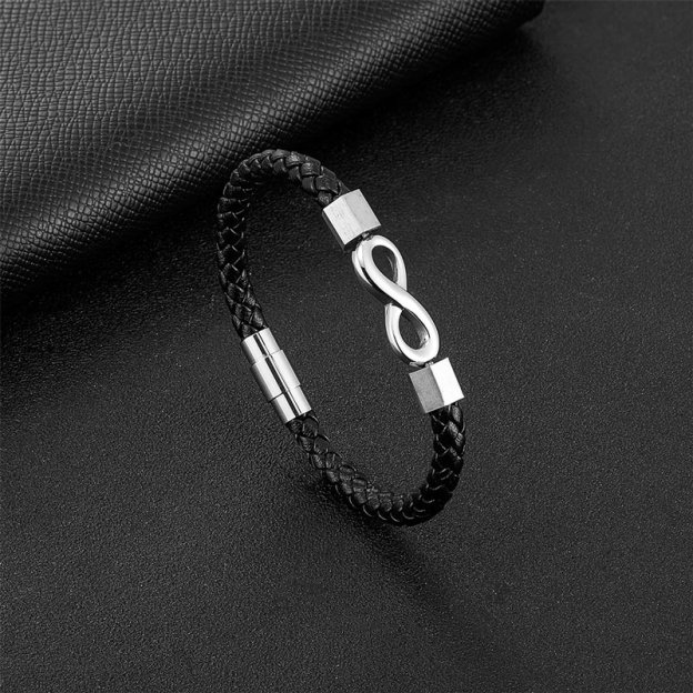For Grandson - Grandmother and Grandson A link That  Can Never Be Undone Ceramic Infinity Braided Bracelet