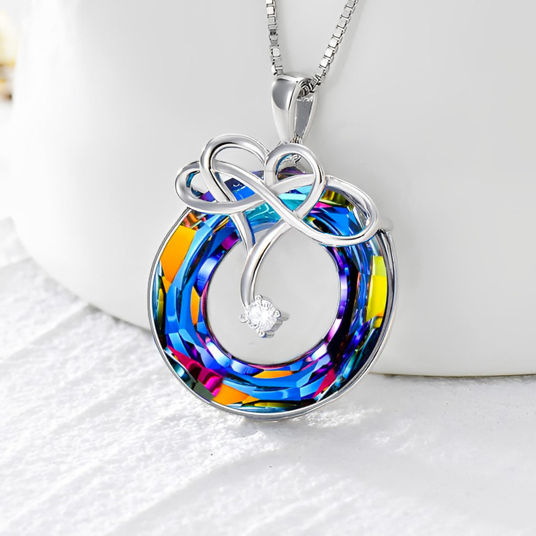 For Daughter-S925 l Will Always Carry You In My Heart Crystal Necklace