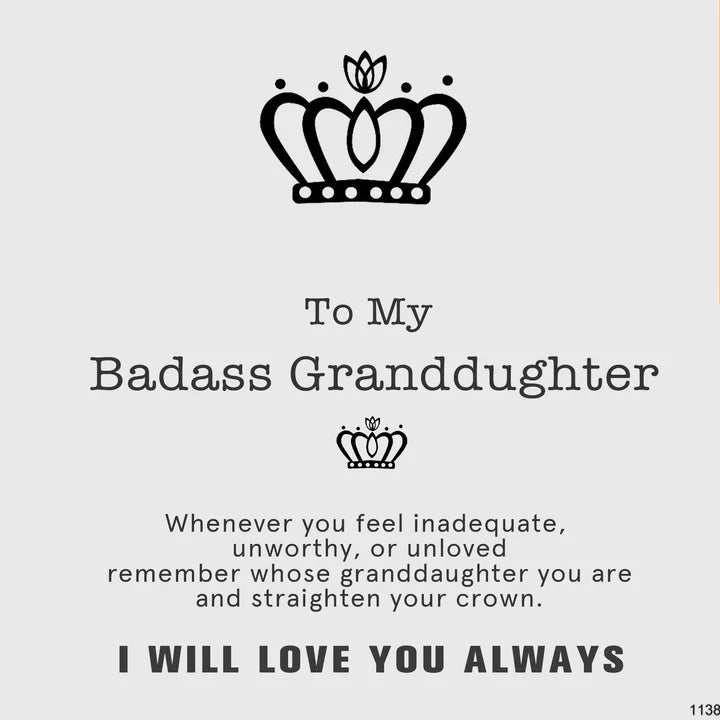 For Granddaughter - I Will Love You Always Crown Keychain-37bracelet