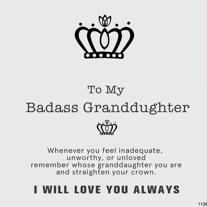 For Granddaughter - I Will Love You Always Crown Keychain-37bracelet