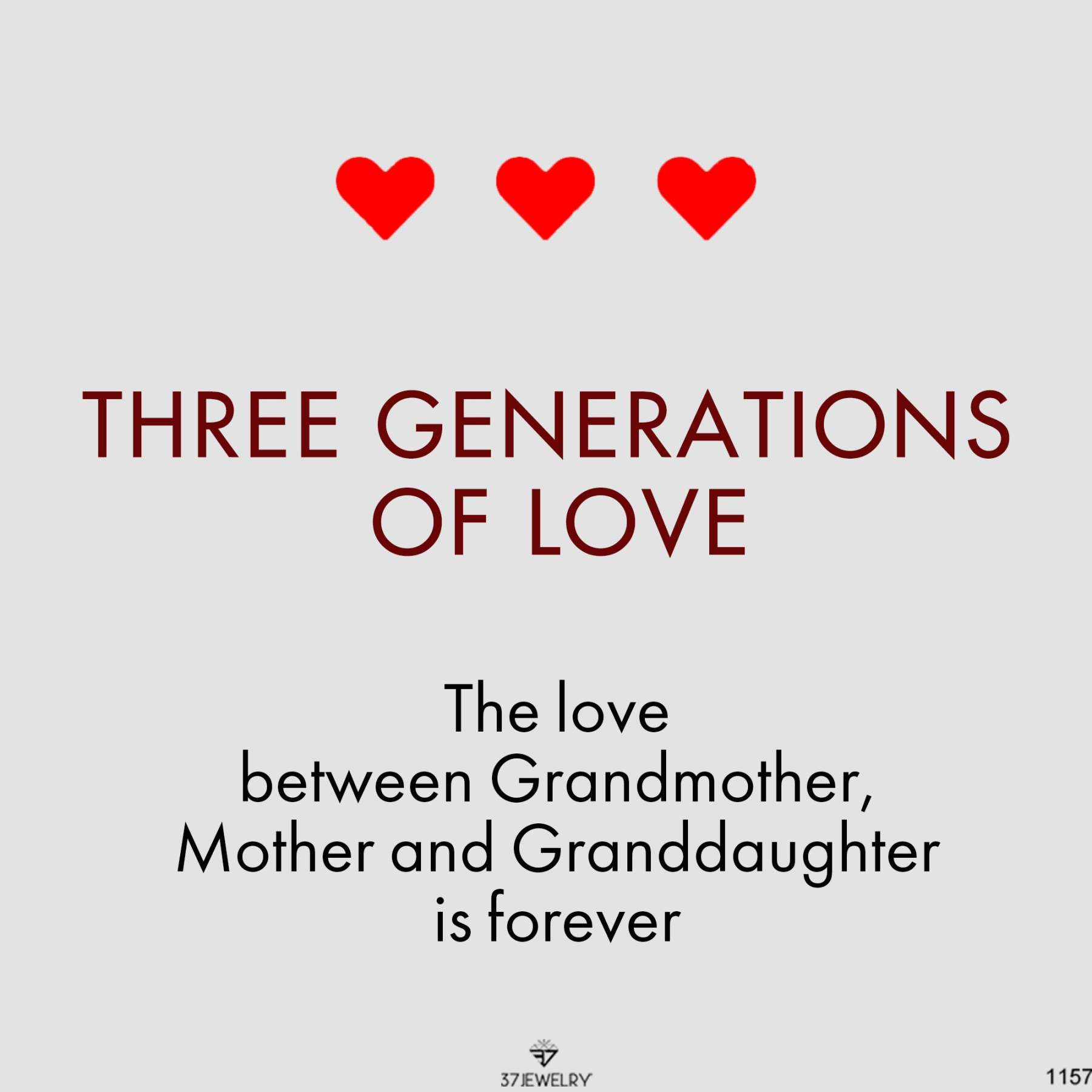 For Three Generations - The Love Between Grandmother, Mother And Daughter Is Forever Three Circle Bracelet