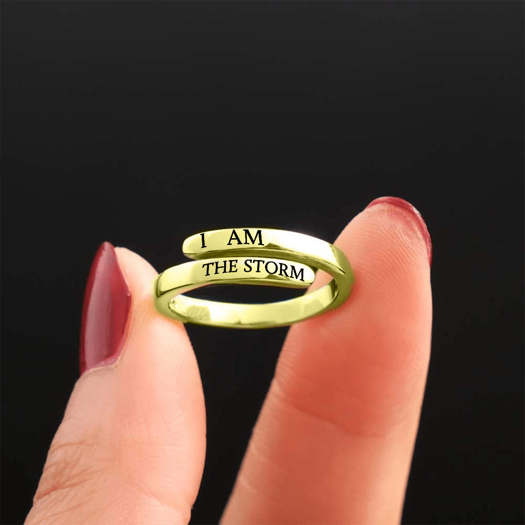 For Daughter - S925 "I AM THE STORM" Adjustable Ring