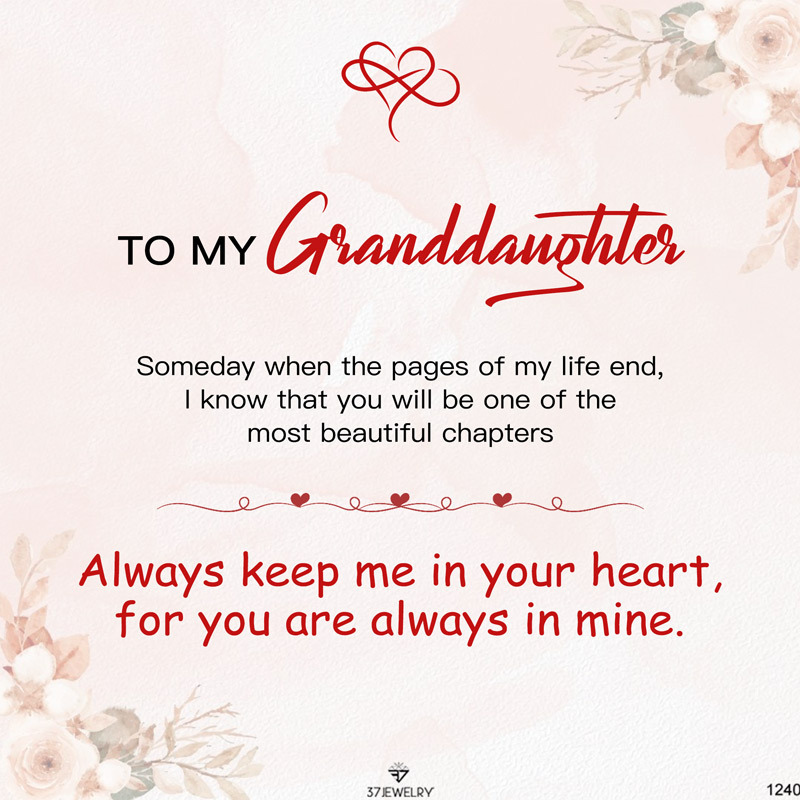 For Granddaughter- You Are My Most Beautiful Chapter Pendant Pearl Bracelet