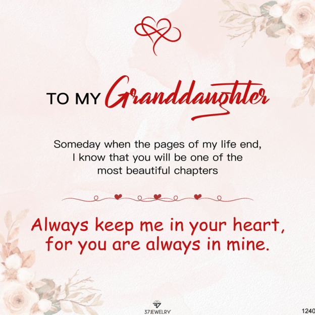 For Granddaughter- You Are My Most Beautiful Chapter Pendant Pearl Bracelet