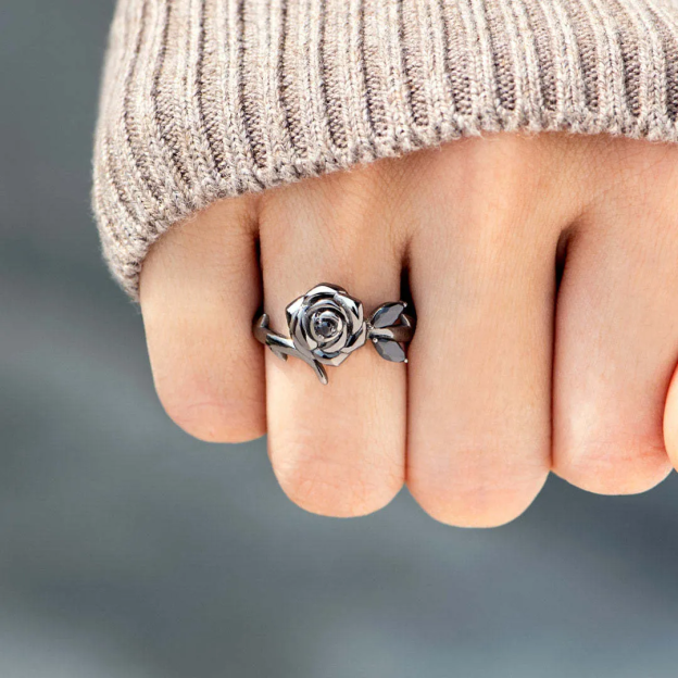 Begin Again Black Rose Ring