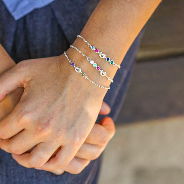 Sweethearts Birthstone Custom Bracelet