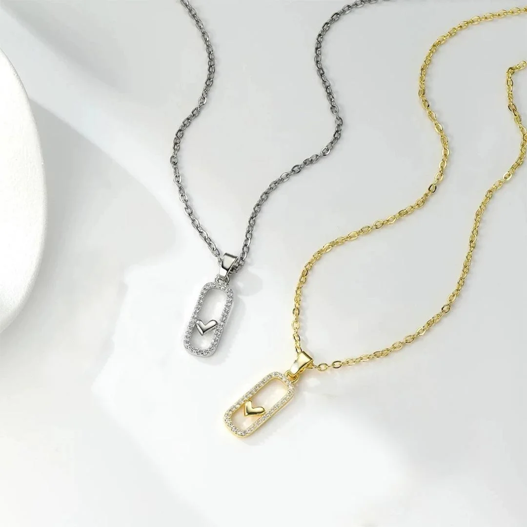 For Unbiological Daughter - Forever Linked Together Circle Heart Necklace