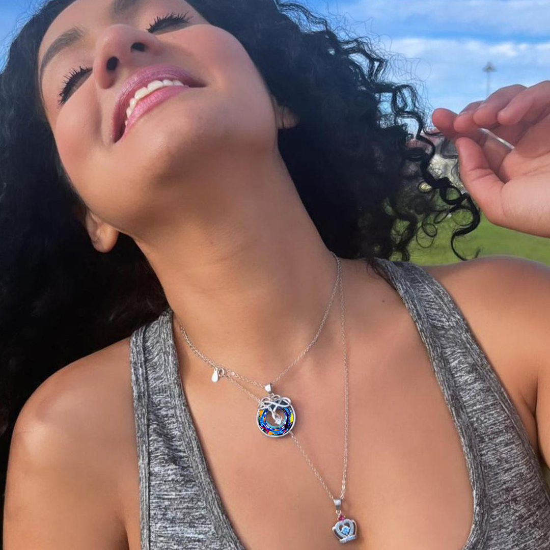 For Daughter-S925 l Will Always Carry You In My Heart Crystal Necklace