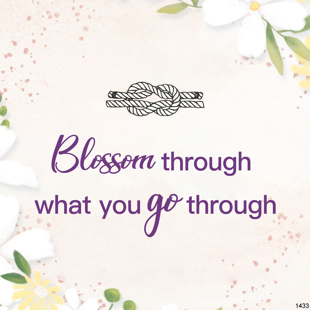 Blossom Through What You Go Through Peach Blossom Knot Bracelet