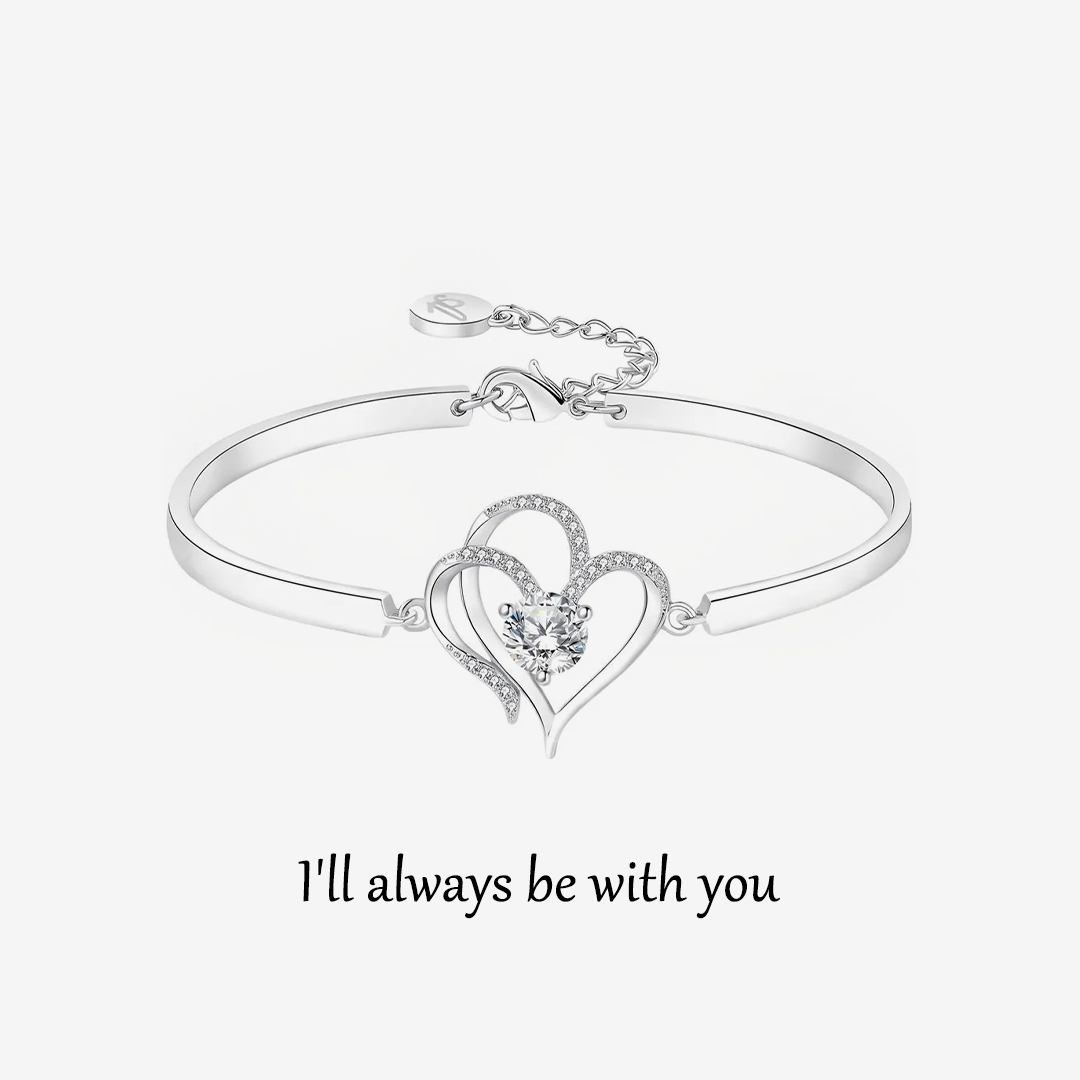 For Daughter - S925 I’ll Always be with You Double Heart Bracelet