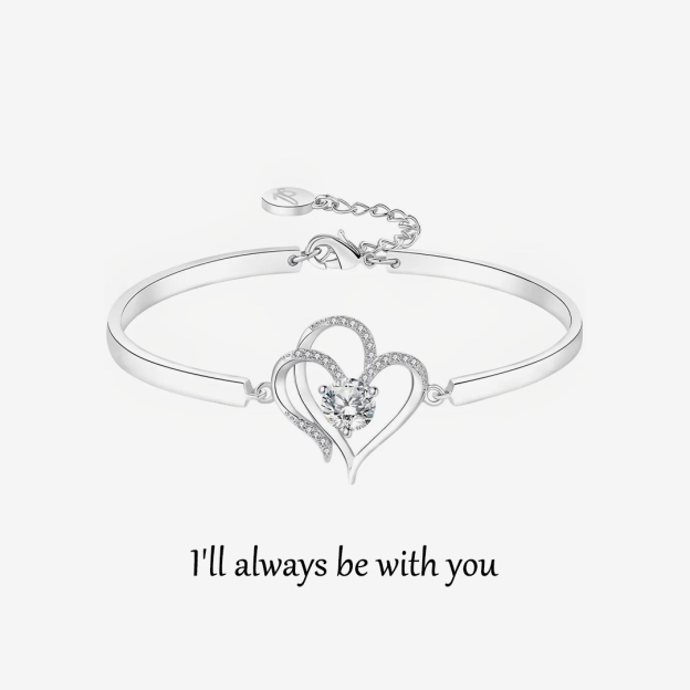 For Daughter - S925 I’ll Always be with You Double Heart Bracelet