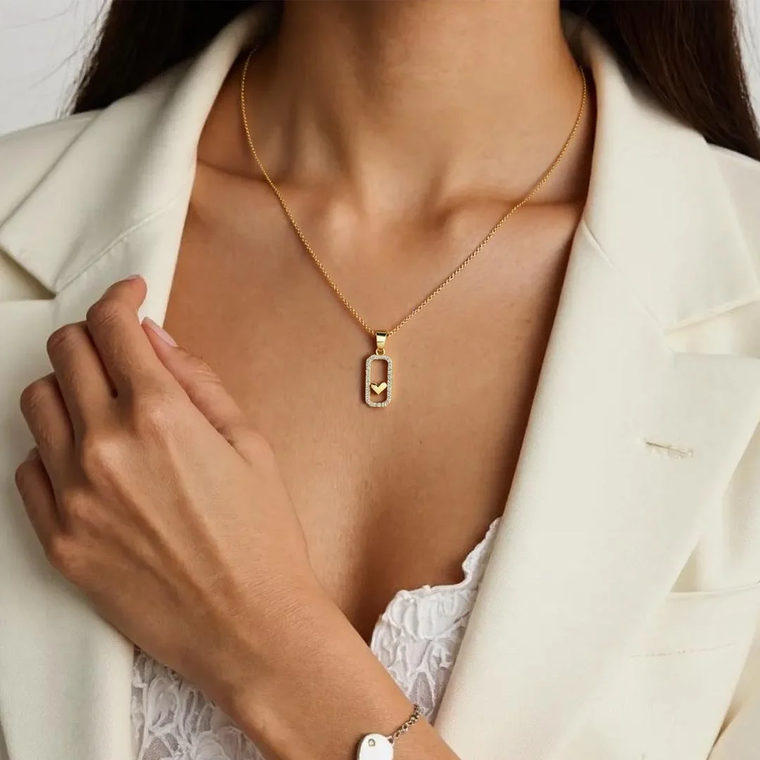 For Unbiological Daughter - Forever Linked Together Circle Heart Necklace