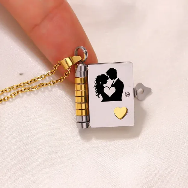 For Love - Remember Whose King You Are Book Necklace