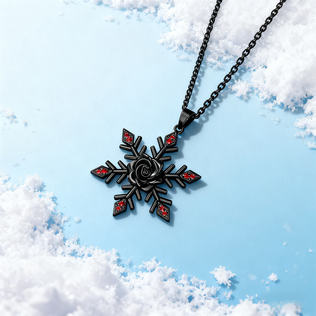 Black Rose Strength Necklace