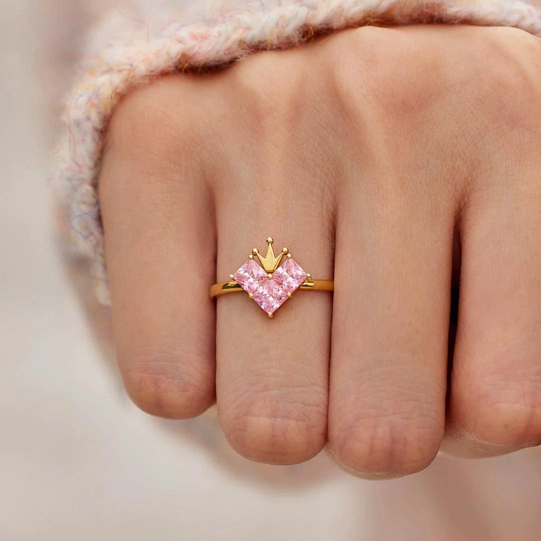 For Daughter-Brave Heart Crown Ring