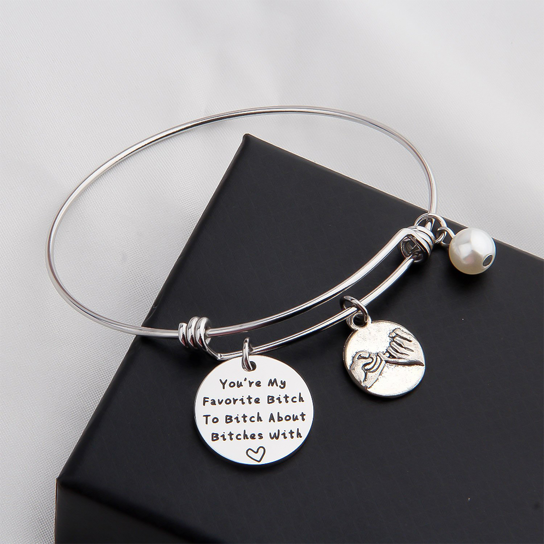 For Friend- Best Bitches Forever Bangle Bracelet