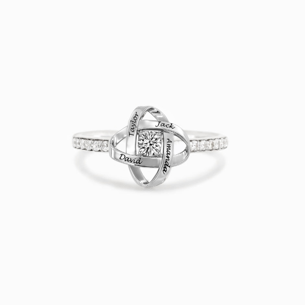 For Grandmother - Knot Name Custom Ring