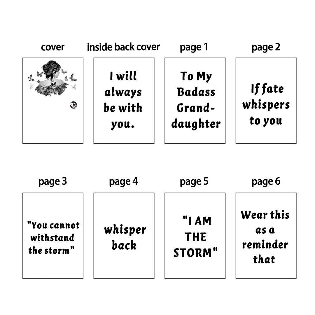 For Granddaughter - I'm The Storm Book Necklace