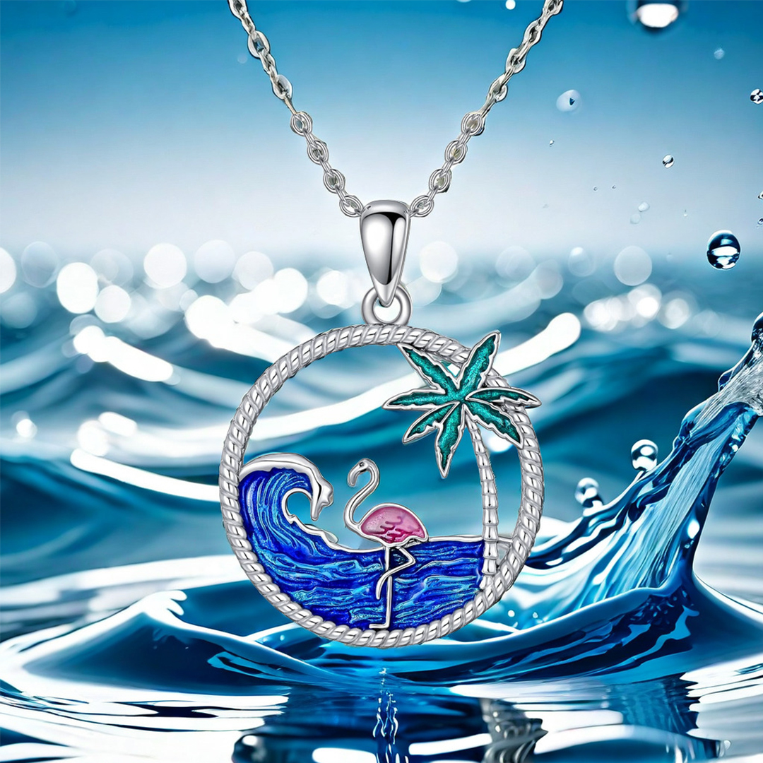 I Was Born To Stand Out Flamingo Necklace