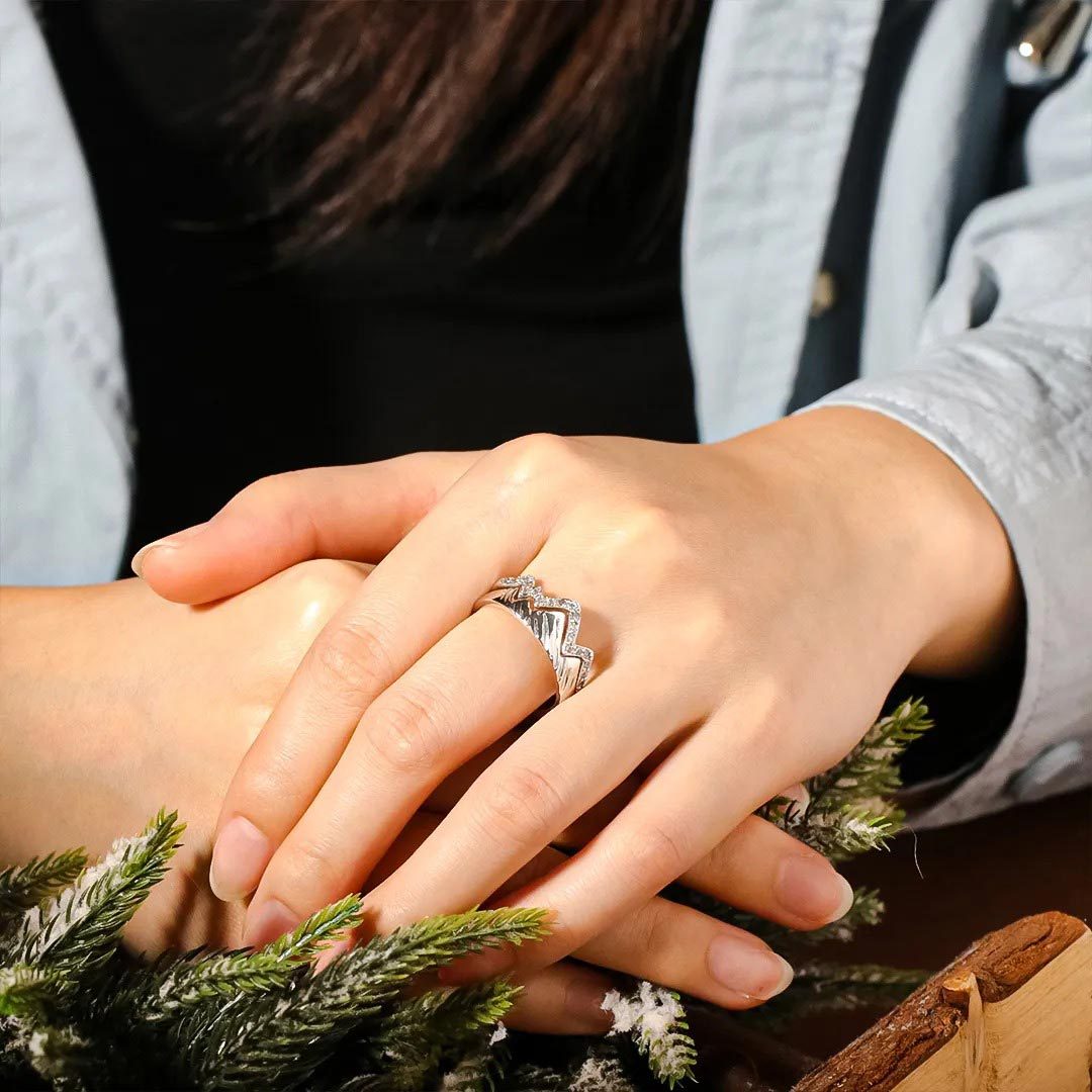 S925 Keep Climbing Stack Ring