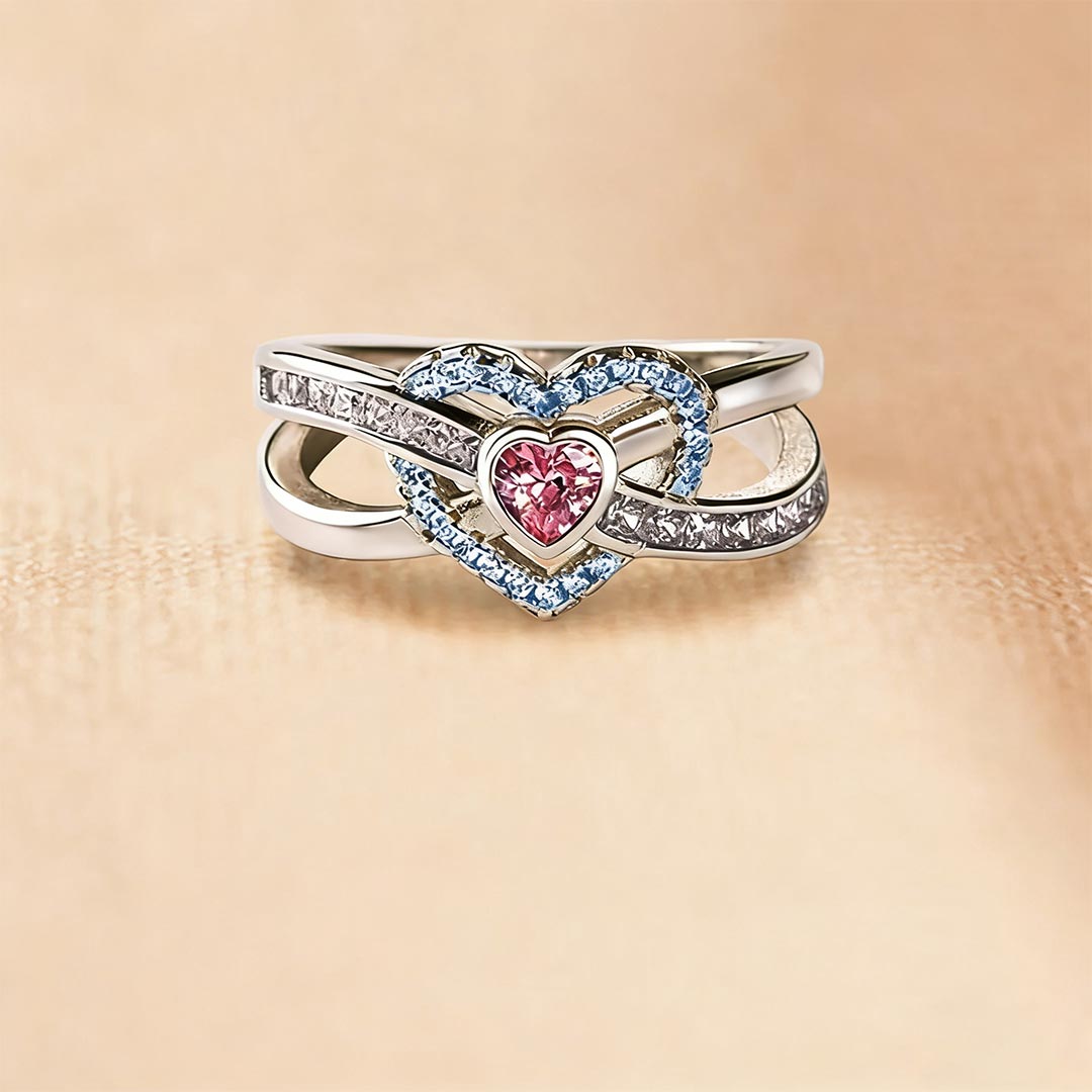 For Love - S925 I Love You Until Infinity Runs Out Custom Infinite Love Cubic Zirconia Ring