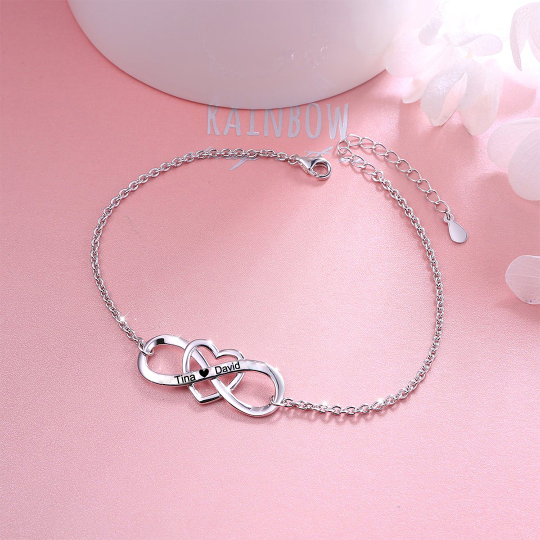 For Love - S925 Name Customized Infinite Love Bracelet