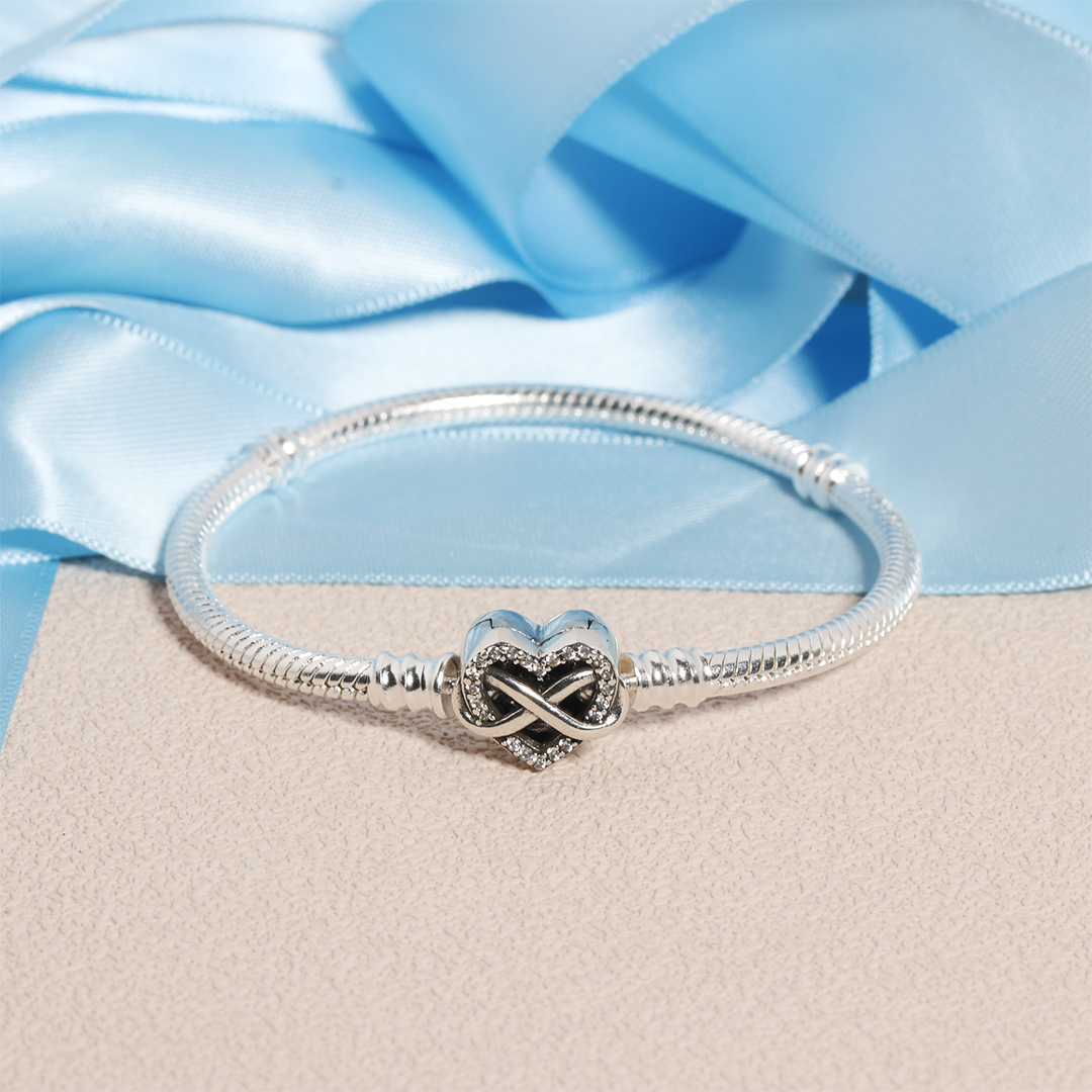 For Daughter - Mother And Daughter  Forever Linked Together Infinite Love Snake Bone Chain Bracelet