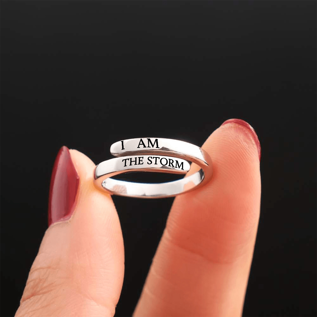 For Daughter - S925 "I AM THE STORM" Adjustable Ring