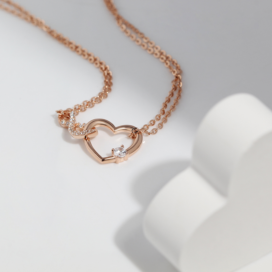 For Daughter - S925 I Love You Until Infinity Runs Out Infinite Heart Double Layer Bracelet