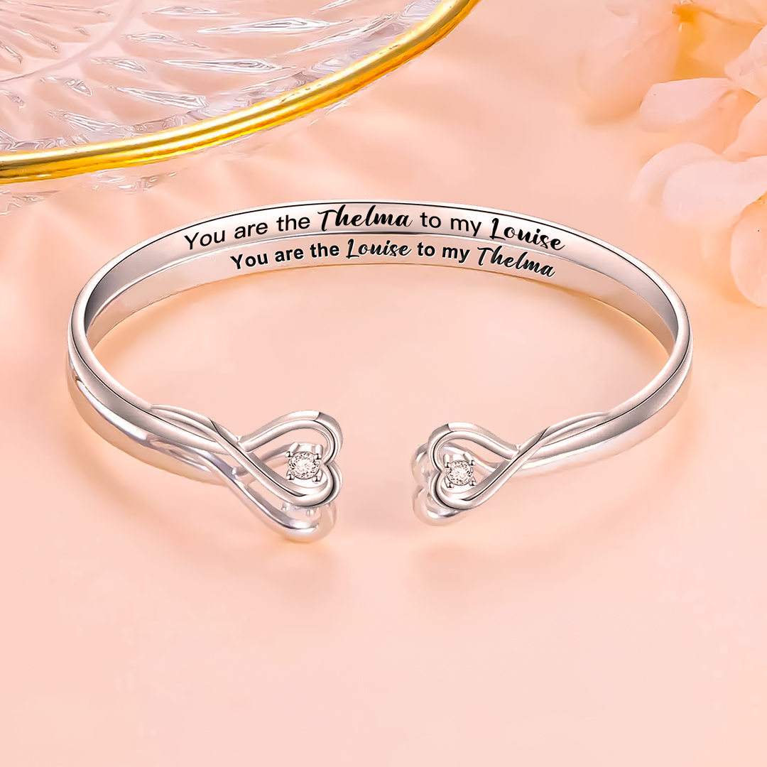 For Friend - You Are The Thelma To My Louise Double Heart Bracelet