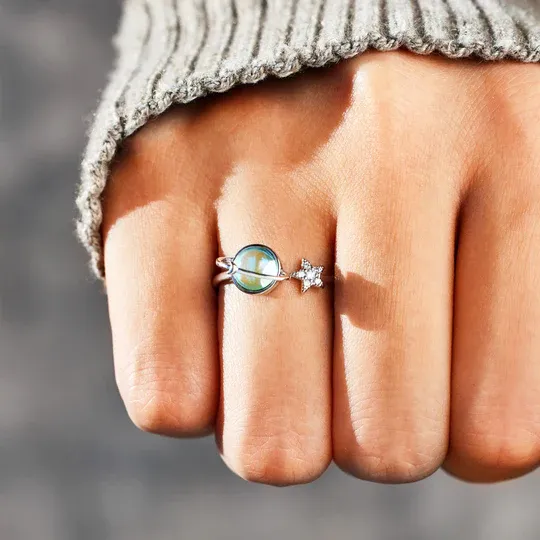 For Bonus Daughter - Always Shine Like The Brightest Star Planet Ring