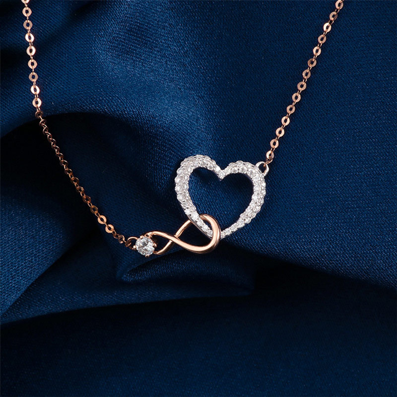 For Daughter - S925 Always Shine Like The Brightest Star Lnfinity Heart Necklace
