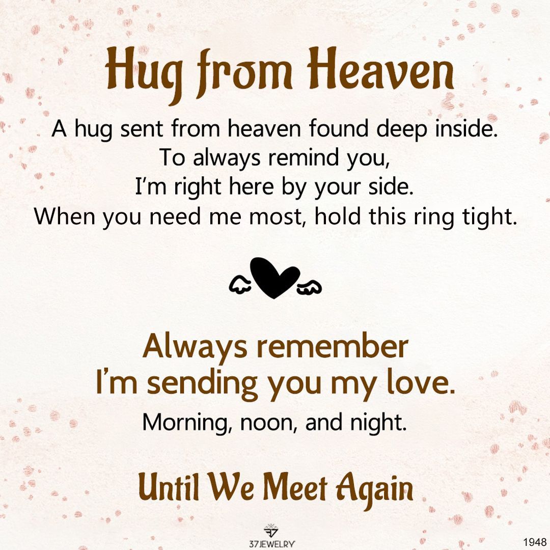 For Memorial - Until We Meet Again Love Heart Wing Ring
