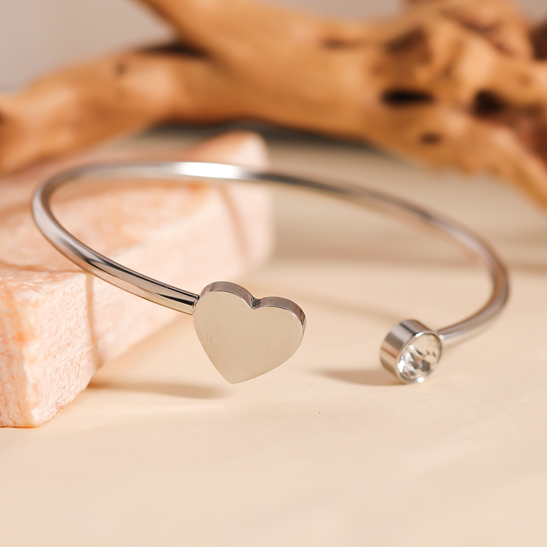 For Bonus Daughter - I Love You Heart-shaped Open Bracelet