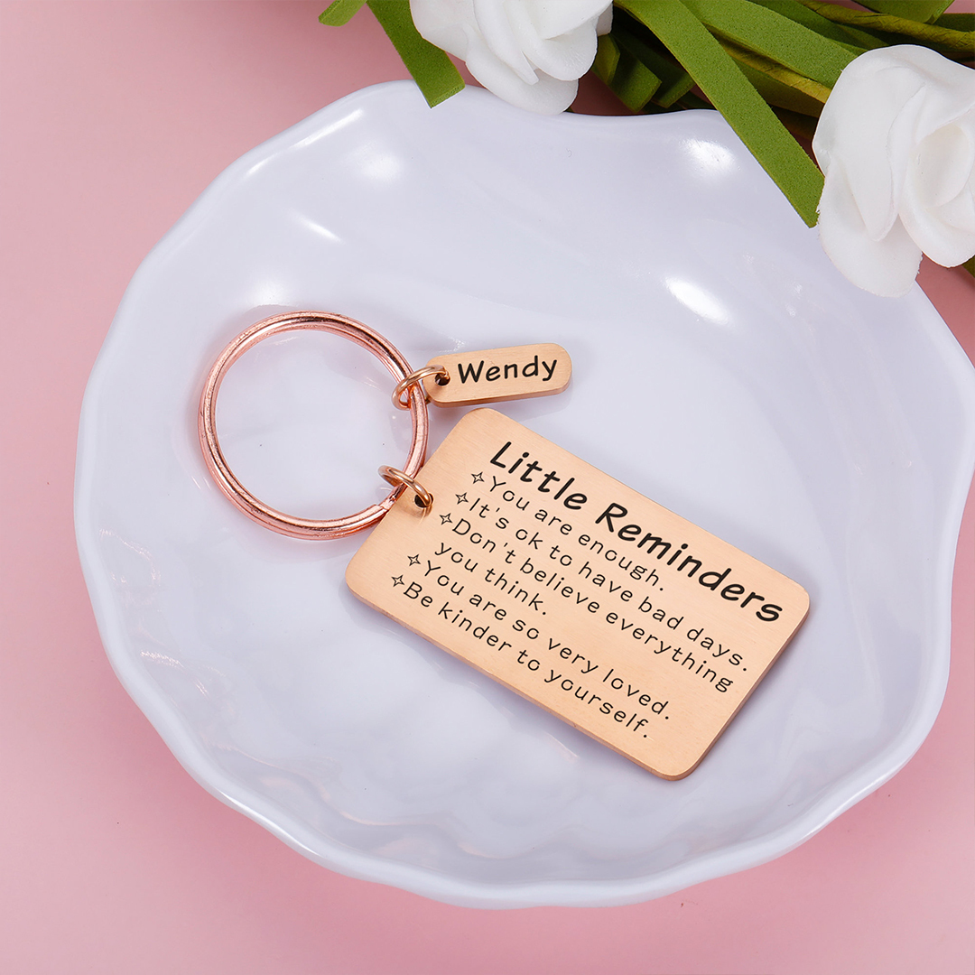 Little Reminders Custom Name Keychain