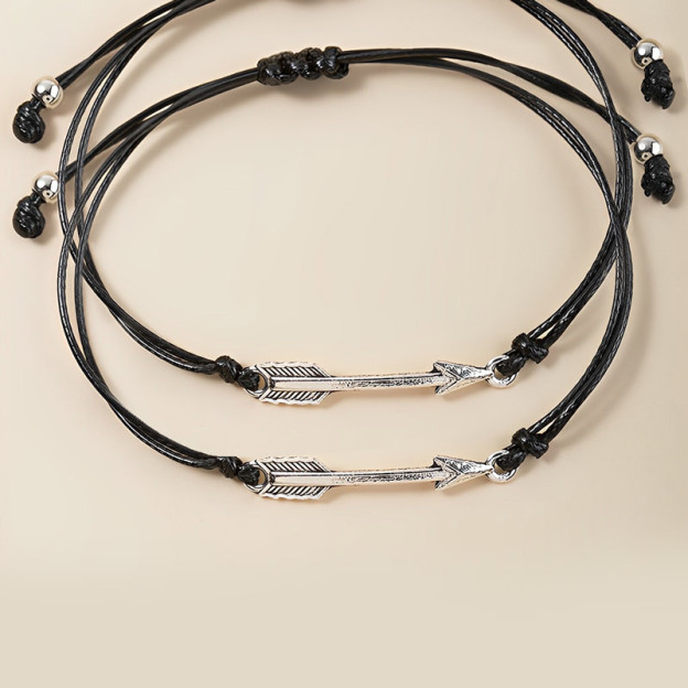 For Friend - Our Friendship Means The World To Me Arrow Braided Bracelet