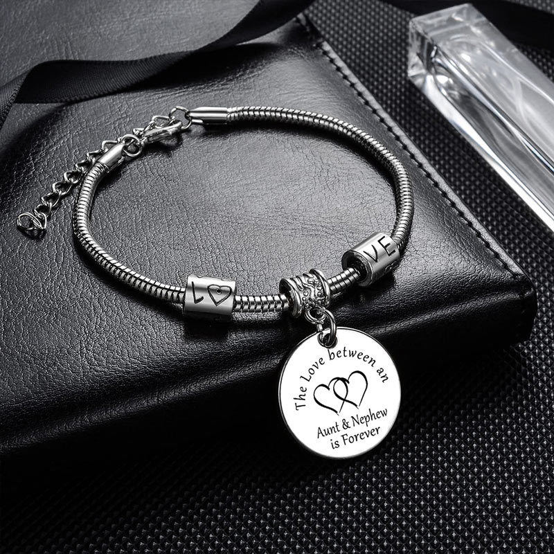 For Aunt/Niece - The love between aunt & niece is forever pendant bracelet