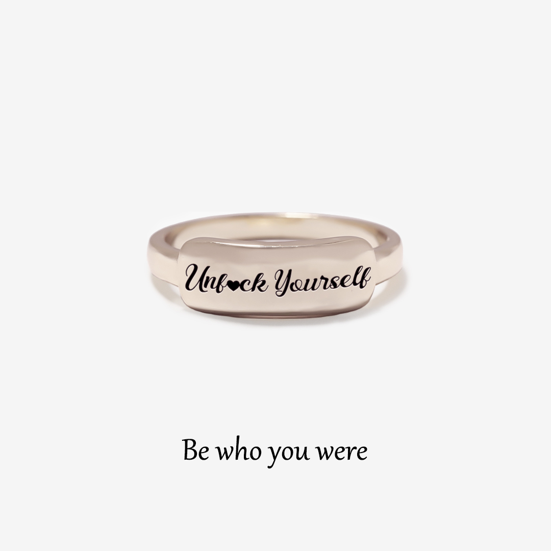 Unf❤️ck Yourself Dainty Bar Ring