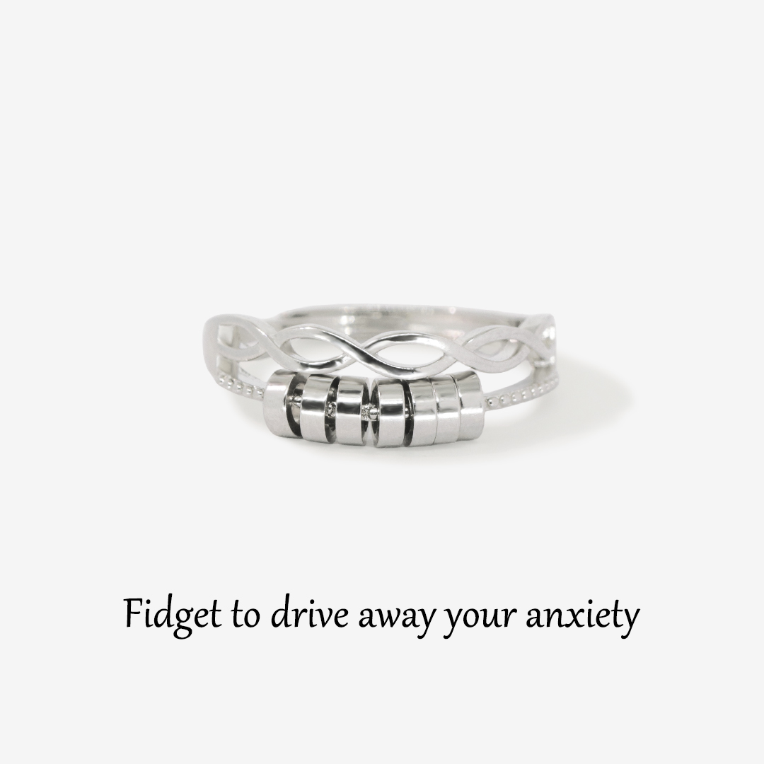 For Daughter - S925 Drive Away Your Anxiety Infinity Fidget Ring