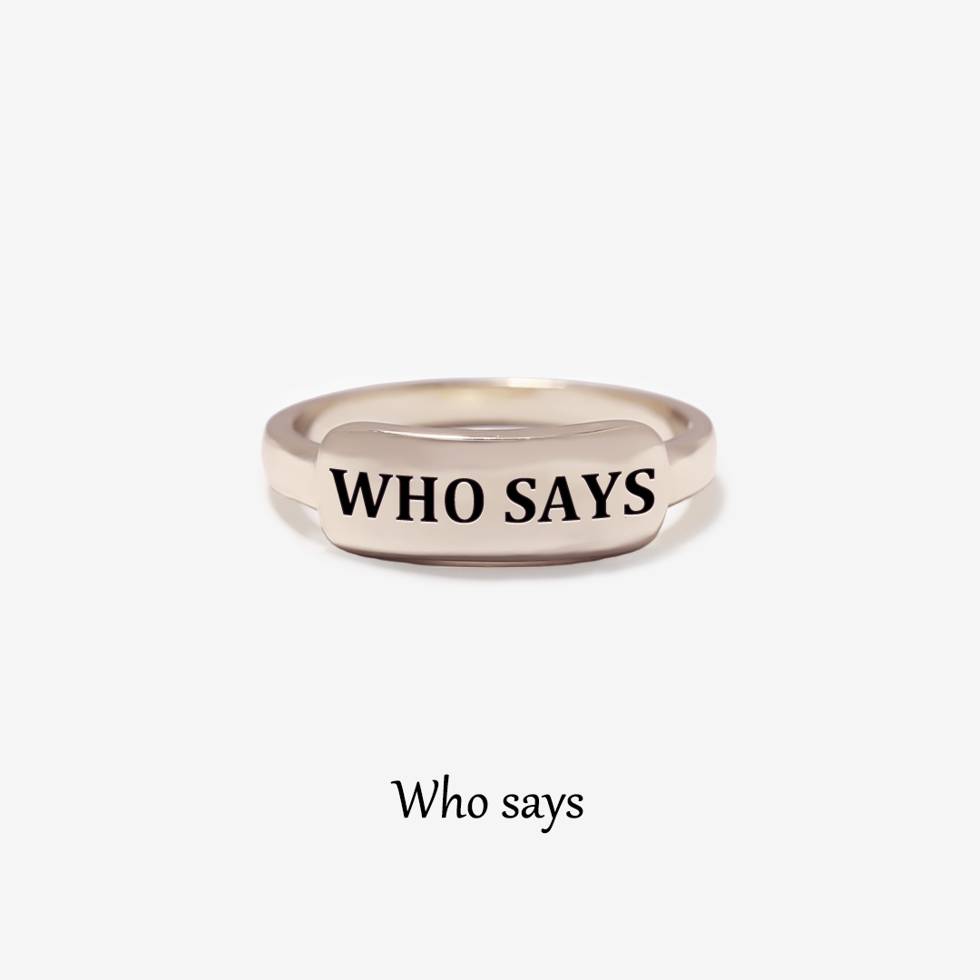 Who Says Dainty Bar Ring