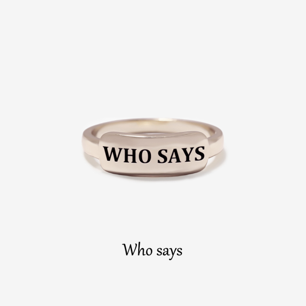 Who Says Dainty Bar Ring