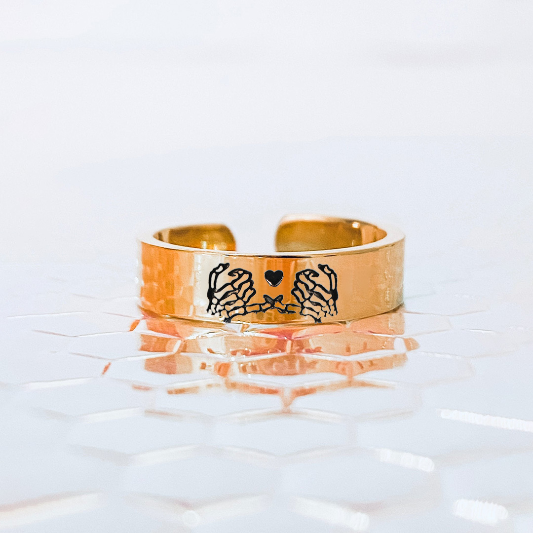 For Friend - S925 You Are My Ride or Die Skeleton Pinky Promise Ring 