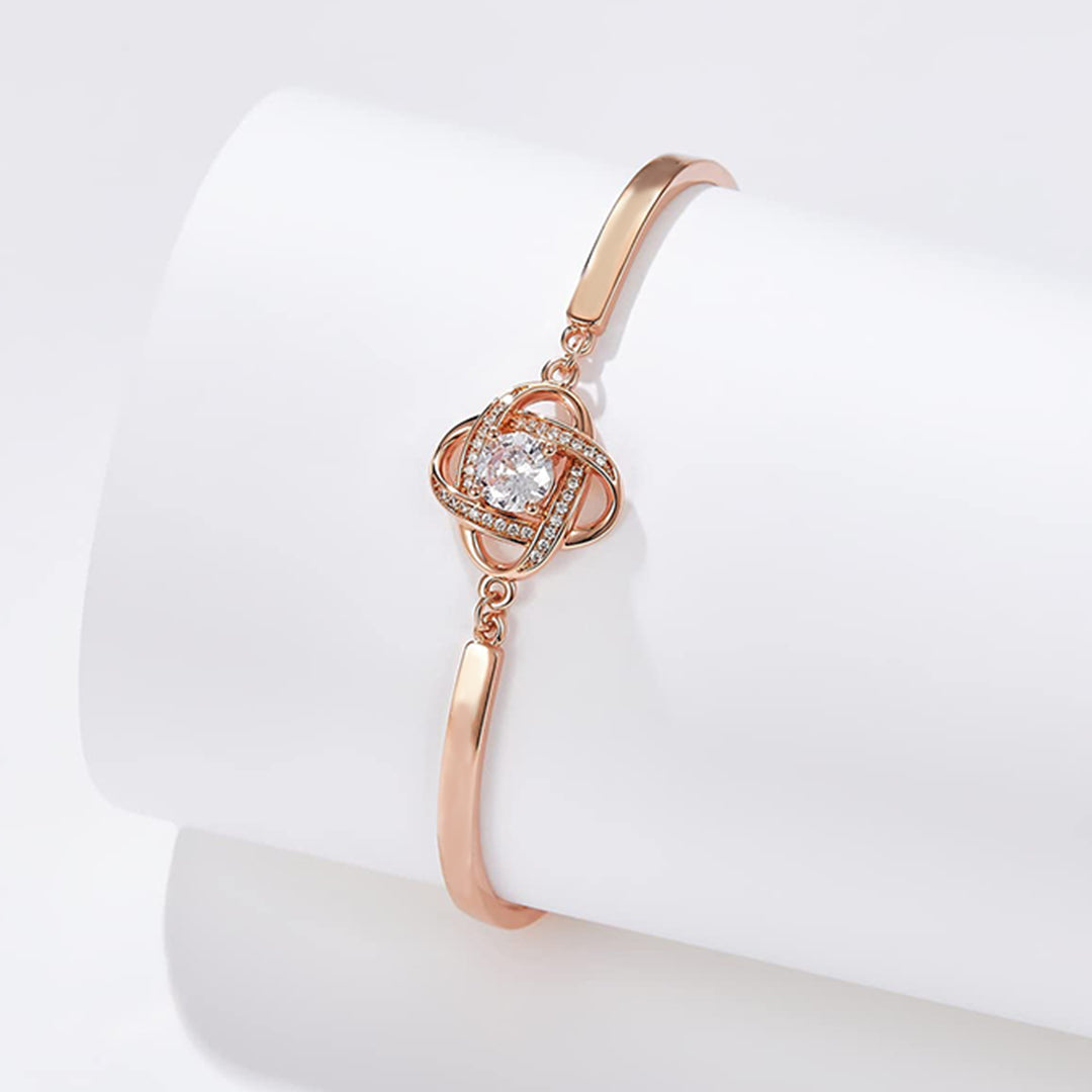 For Daughter - I Am Always With You Diamond Knot Bracelet-37bracelet