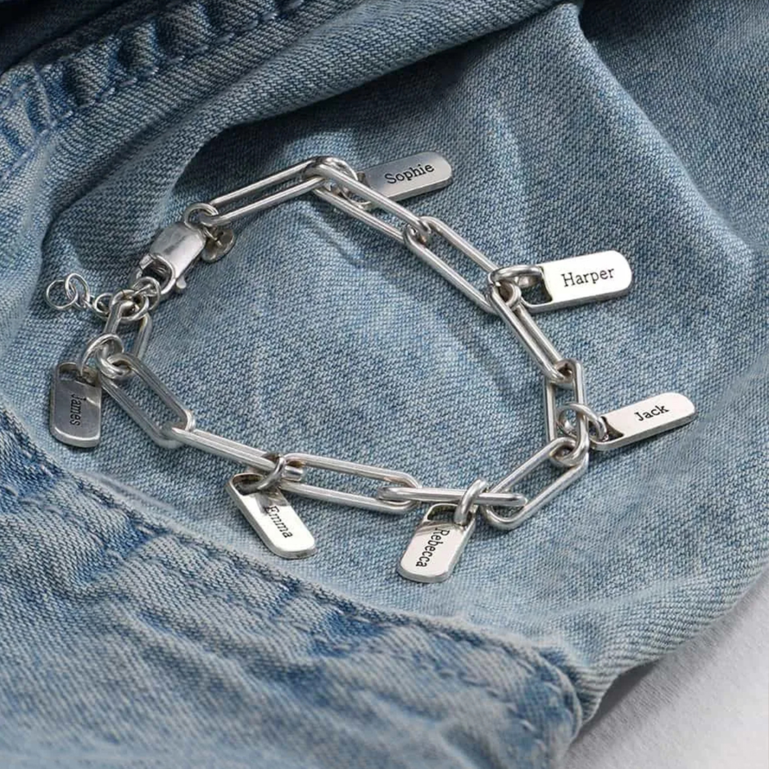 For Mother -Name Custom Chain Link Bracelet